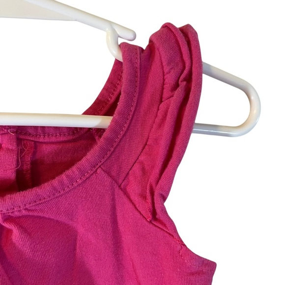 Nannette Little Girls Butterfly Patchwork Top 24M Pink Embroidered Colorful Tank - Picture 5 of 6